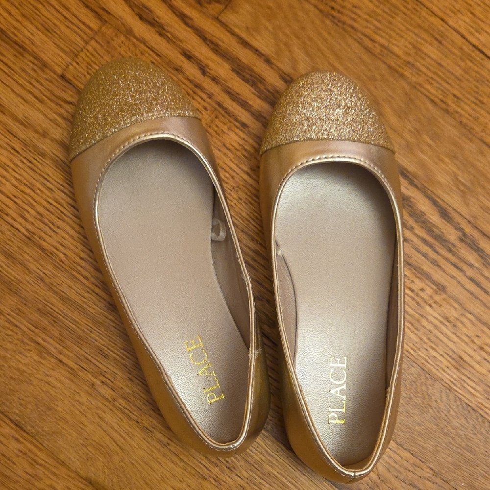 Toddler Girl Gold Flats